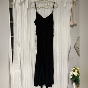 Elegant Black Spaghetti Strap Dress